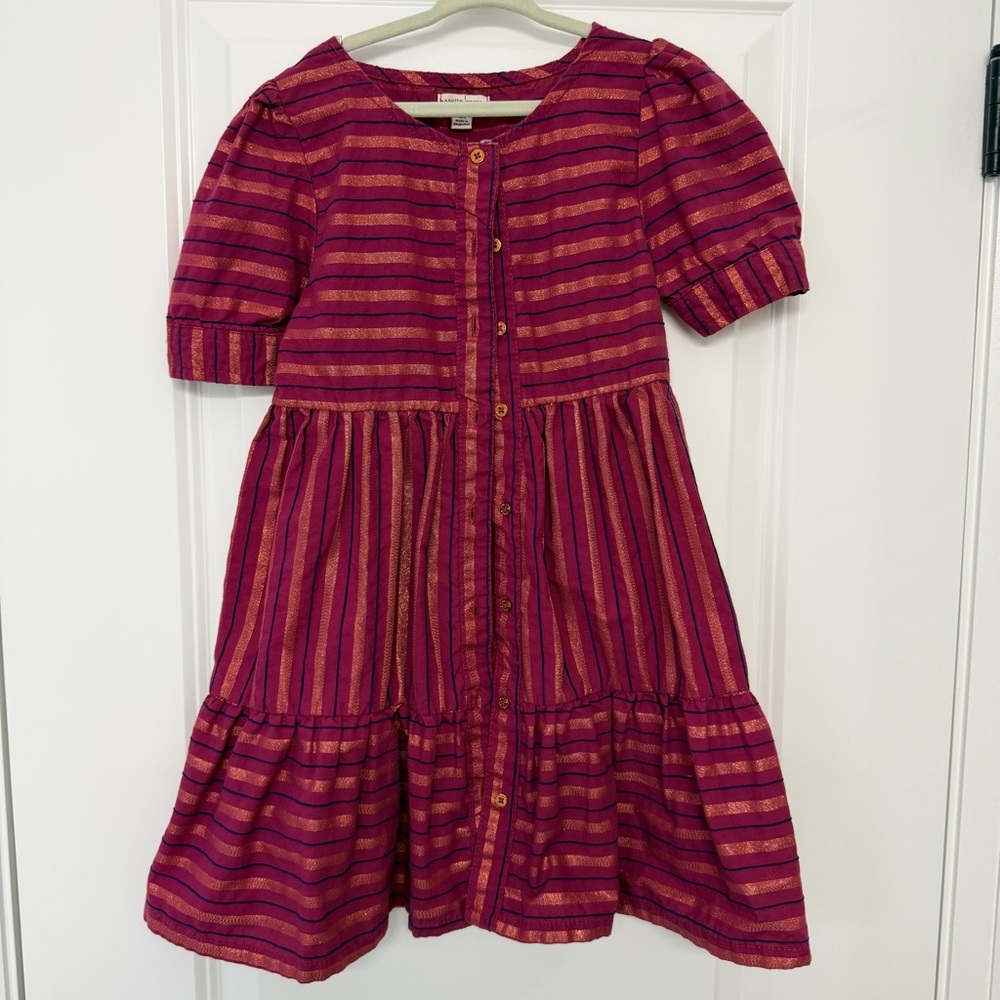 Nanette Lepore Pink and Purple Striped Kids summer Dress